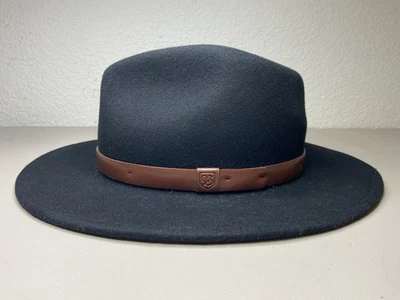 Unisex Brixton FEDORA HAT Messer Black XSMALL 6 3/4 54CM - Image 1 of 4
