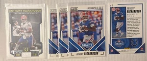 5 Card Lot ANTHONY RICHARDSON 2023 Score NFL Draft ROOKIE #6 Indianapolis Colts - Picture 1 of 1