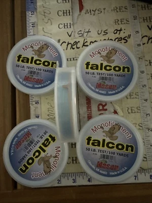 5X Línea de Pesca Mono Mason Falcon F-50 Azul Transparente 50 Lbs 100yd Hecha en EE. UU. Foto 1 de 4