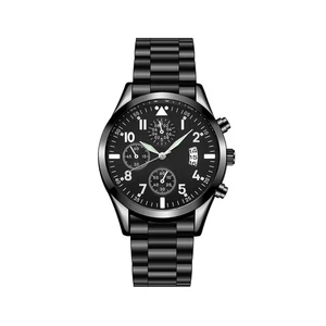 Classic Men's Fashion Calendar Quartz Watch Stainless Steel Band Luminous Watch - Picture 1 of 13