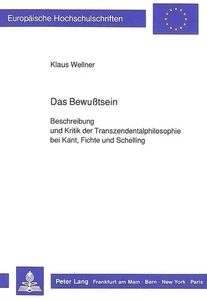 Das Bewußtsein: Beschreibung und Kritik der Transzendentalphilosophie bei Kant,  - Foto 1 di 1