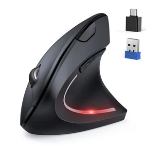 Ergonomic Mouse, Jiggler Bluetooth Wireless Vertical Mouse, 4800 DPI Silent M... - Picture 1 of 7