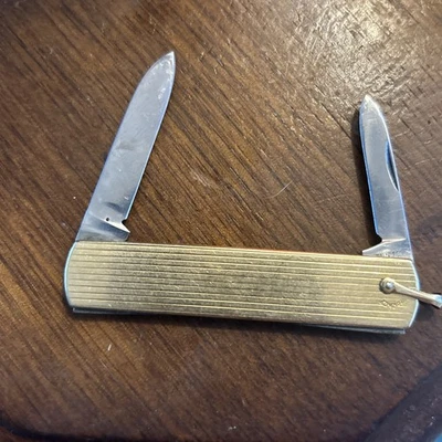 1/20 12K Gold-Filled VOOS Pocketknife Vintage Voos with Stainless Steel Blades - Image 1 of 4