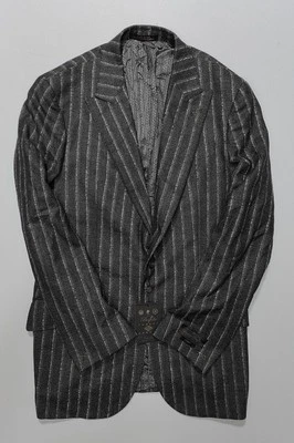 Blazer ajustado Joseph Abboud American a medida para hombre gris oscuro 100 % lana talla 40L W34 Foto 1 de 4