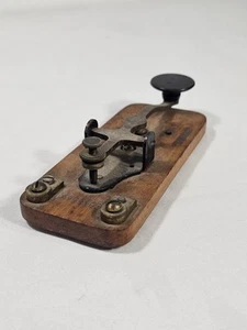 Vintage Antique Telegraph Key Morse Code Made In New York USA - Zdjęcie 1 z 8