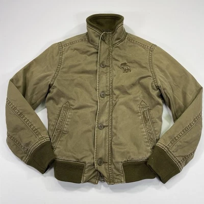 Abercrombie & Fitch Adirondack Harrison Jacket Boys M Sherpa Lined Moose Logo - Image 1 of 4