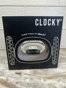 New Clocky Alarm Clock On Wheels Nanda Home Extra Loud For Heavy Sleepers Chrome - Picture 1 of 9