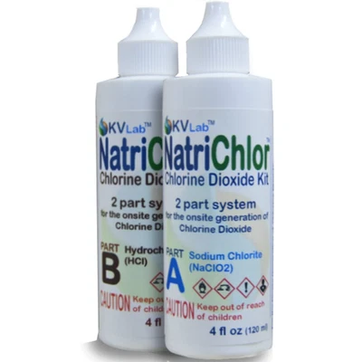 The Original NatriChlor CD Set Accu-Drop Bottles HCL Extra Large Size 8 Oz Total