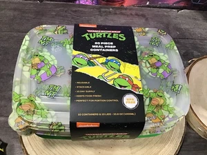 Teenage Mutant Ninja Turtles 20 Piece Meal Prep Containers -NEW - Picture 1 of 2