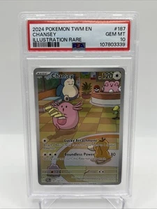 PSA 10 GEM MINT Chansey 187/167 Twilight Masquerade IR HOLO Pokemon Karte - Bild 1 von 2