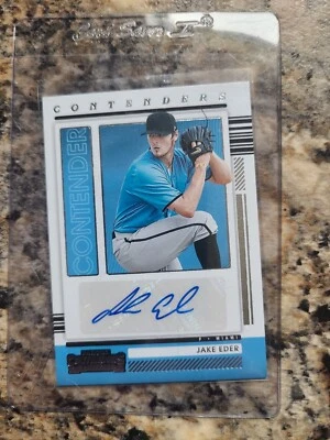 2021 Panini Contenders Jake Eder Auto Miami Marlins CA-JE - Image 1 of 2