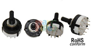 1,2 Pole 6 Position PANEL Wiring ROTARY SWITCH 2P6T - Foto 1 di 4