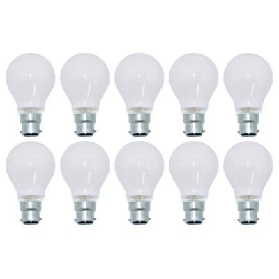 10-Pack of Leuci 100W 230V Bayonet B22 T60 Softone Snow White - Image 1 of 2