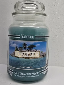 Yankee Candle-OCEAN WATER (BLUE) - Discontinued. BLACK BAND. Housewarmer. RARE. - Picture 1 of 8