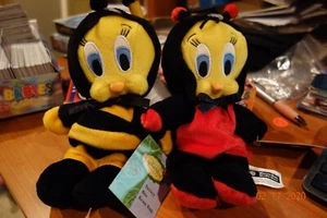 WB RARE Retired "TWEETY LADYBUG & BEE" Bean Bag Set MWMT - RARE HTF - Picture 1 of 7