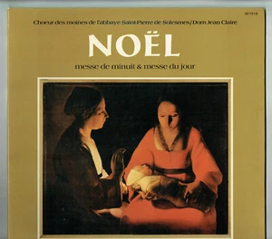 33T NOËL Chant Grégorien Vinyle LP 12" MESSE MINUIT/JOUR Choeur MOINES SOLESMES - Imagen 1 de 6