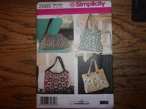 Simplicity 2685 Purse Bag Handbag Sewing Pattern New Uncut - Picture 1 of 2