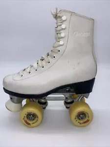 Vintage Ladies Womens CHICAGO Roller Skates Size 6 Pro Star Wheels White - Picture 1 of 12