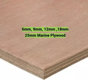 Marine Plywood BS1088 Hardwood Ply Wet and Damp areas 6mm 9mm 12mm 18mm 25mm - Picture 1 of 5