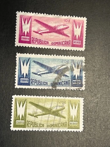 Dominican Republic stamp C43-45 used Cover