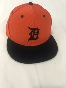 Detroit Tigers New Era Batting Practice Road Orange 59FIFTY Fitted Hat Sz 6 7/8 - Picture 1 of 5