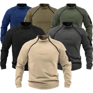 Herren Taktische Outdoor-Fleecejacke Kleidung Warme Reißverschlüsse Pullover Top - Bild 1 von 11