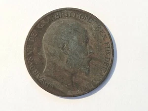 1910 ONE PENNY EDWARD VS VII DEI GRA:BRITT:OMN: REX FID:DEF:IND:IMP LOT46 - Picture 1 of 2