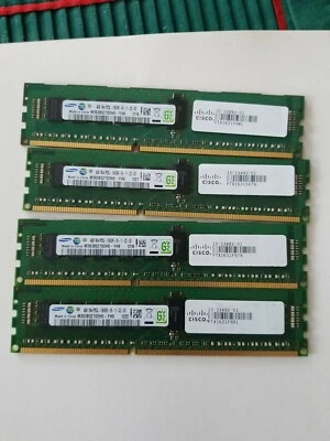 4-4GBGenuine Cisco M393B5270DH0-YH9 4GB 1RX4 PC3L-10600R DDR3 Memory 15-13542-01 - Image 1 of 4