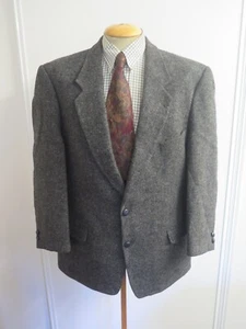 Genuine Harris Tweed Grey blazer Jacket XL 48" S Euro 58 Short - Picture 1 of 10