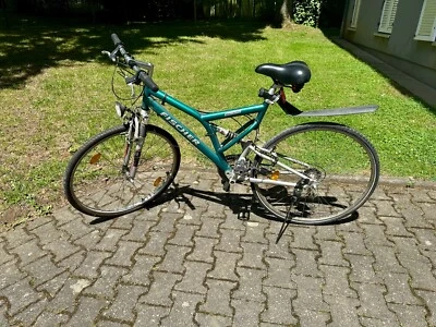 Mountain-Fahrad, 27,7 Zoll, Metallic-Grün, Fischer, Fully, 21 Gänge, Shimano, - Bild 1 von 4