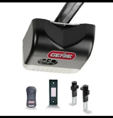 1/2 HP Garage Door Opener Durable Chain Drive Genie Remote Wall Control T Beam - Image 1 of 4