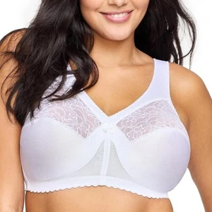 Glamorise 1000 Full Figure Plus Size MagicLift Original Stütz BH, Weiß 48F - Bild 1 von 9