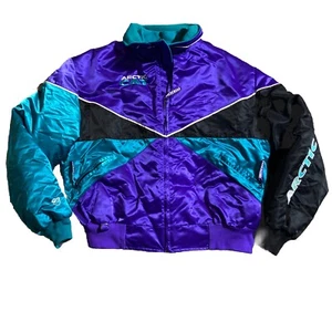 VTG RETRO SNOWMOBILE JACKET ARCTIC CAT WEAR WOMENS PRIDE RIDER 2PC LINER NEONUSA - Picture 1 of 19