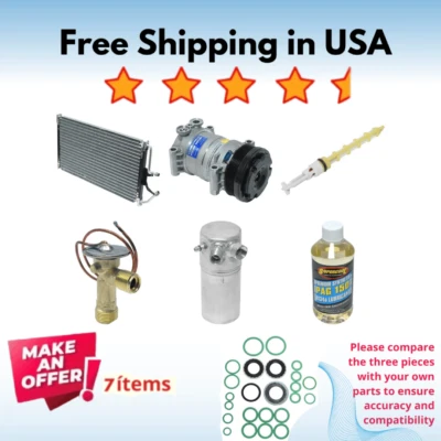 Compresor, condensador y válvula aire acondicionado apto para Chevrolet K2500 Suburban 1996-1999 Foto 1 de 4
