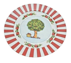 Mud Pie Apple Cottage Set of 4 Decorative Dessert Plates with Storage Box New - Picture 1 of 5
