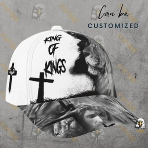 Jesus Lion Face 3D Cap, All Over Print Christian Baseball Cap – Christmas Gift - Picture 1 of 7