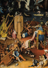 Hieronymus Bosch - Hell - A4 size 21x29.7cm QUALITY Art Canvas Print Unframed