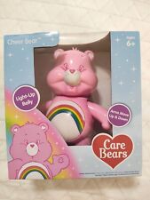 Care Bears Light-Up Belly Cheer Bear 7.9" Arms Move Up & Down NIB 2023 Pink 