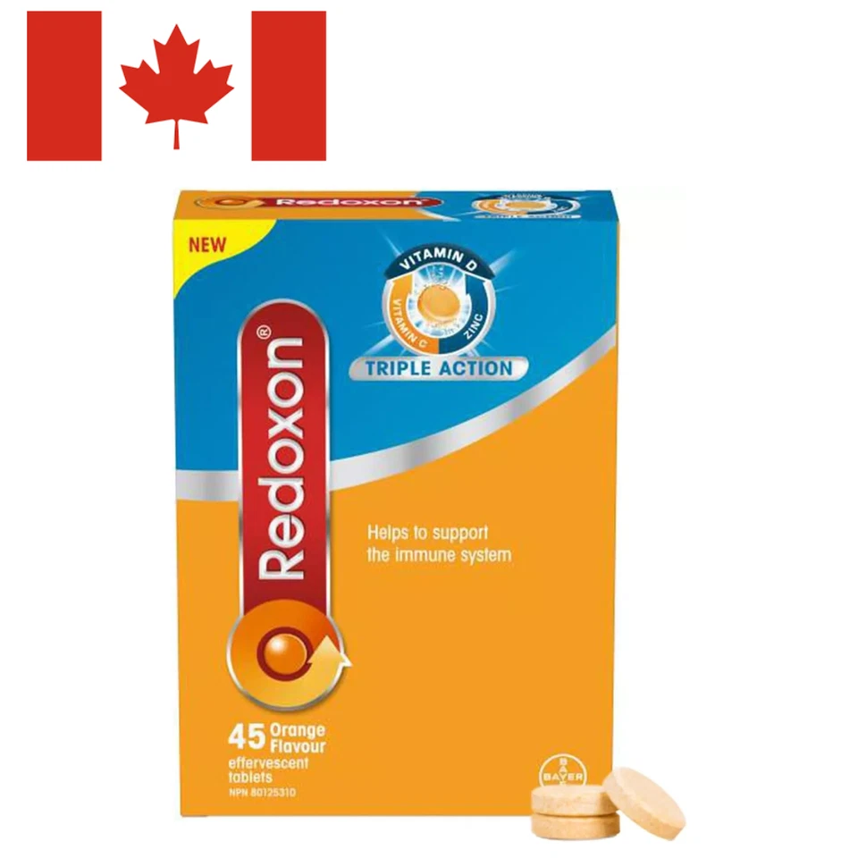 Redoxon Triple Acción Vitamina C, Vitamina D y Zinc - 45 Comprimidos Efervescentes Foto 1 de 1