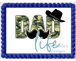 Father's Day Dad Daddy Birthday Image Edible Cake Cupcake Topper Frosting Sheet - Picture 1 of 2