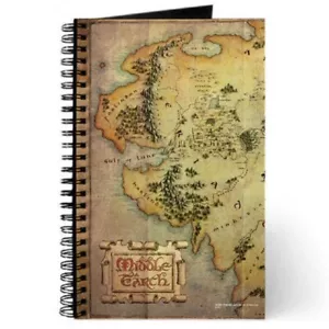 Quaderno Mappa La Terra di Mezzo Signore degli Anelli Copertina Foto Lucida 5 x 8 Foderati - Foto 1 di 1