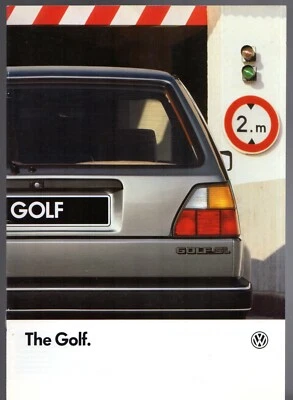 Volkswagen Golf Mk2 Hatchback 1986-1987 UK Market Sales Brochure GL, CL & C - Image 1 of 2