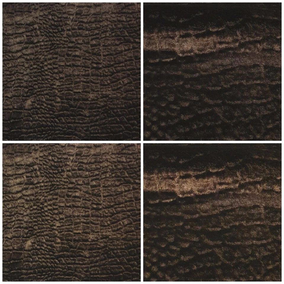 Webpelz Baumwolle Kunstfell Stoff Kurzhaar Kroko Muster Deko Bekleidung Fasching - Bild 1 von 1