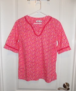 Girls VINEYARD VINES Sz M 10-12 Pink Orange Seashell Coverup Dress Kaftan - Picture 1 of 4