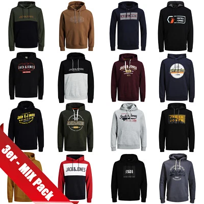 JACK & JONES Jack Jones Kapuzenpullover " 3er MIX " Hoodie Sweat Shirt Herren S M L XL XXL