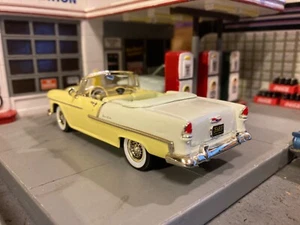 1955 Chevrolet Bel Air Convertible, 1/43 Scale, Tutone Yellow & White - Picture 1 of 10
