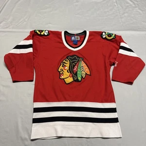 Vintage Starter NHL Chicago Blackhawks Western Conference Jersey Mens S/M - Picture 1 of 13