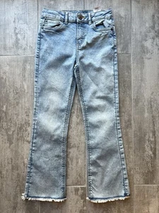 Lucky Brand Jeans Youth Flared Bootcut Girls 22x23 Raw Hem Adjustable Waist 8 - Picture 1 of 9