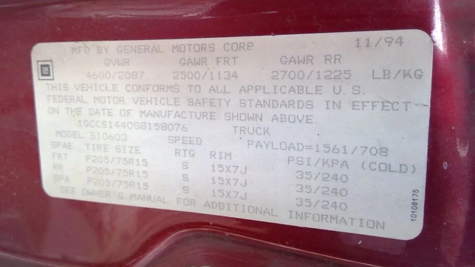 (LOCAL PICKUP ONLY) Back Glass Fixed Window Without Privacy Tint Fits 94-04 S10/ Foto 1 de 4