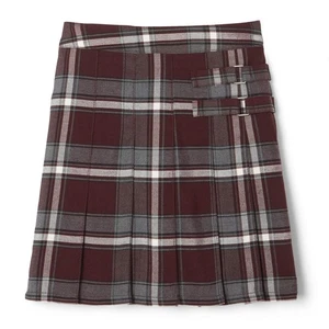 Girls' Two-Tab Scooter Skirt with Adjustable Waist & Front Pleats - Picture 1 of 6